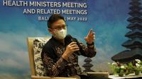 Menteri Kesehatan RI Budi Gunadi Sadikin saat konferensi pers "15th ASEAN Health Ministers Meeting and Related Meetings" di Hotel Conrad, Nusa Dua Bali pada Minggu, 15 Mei 2022. (Dok Kementerian Kesehatan RI)