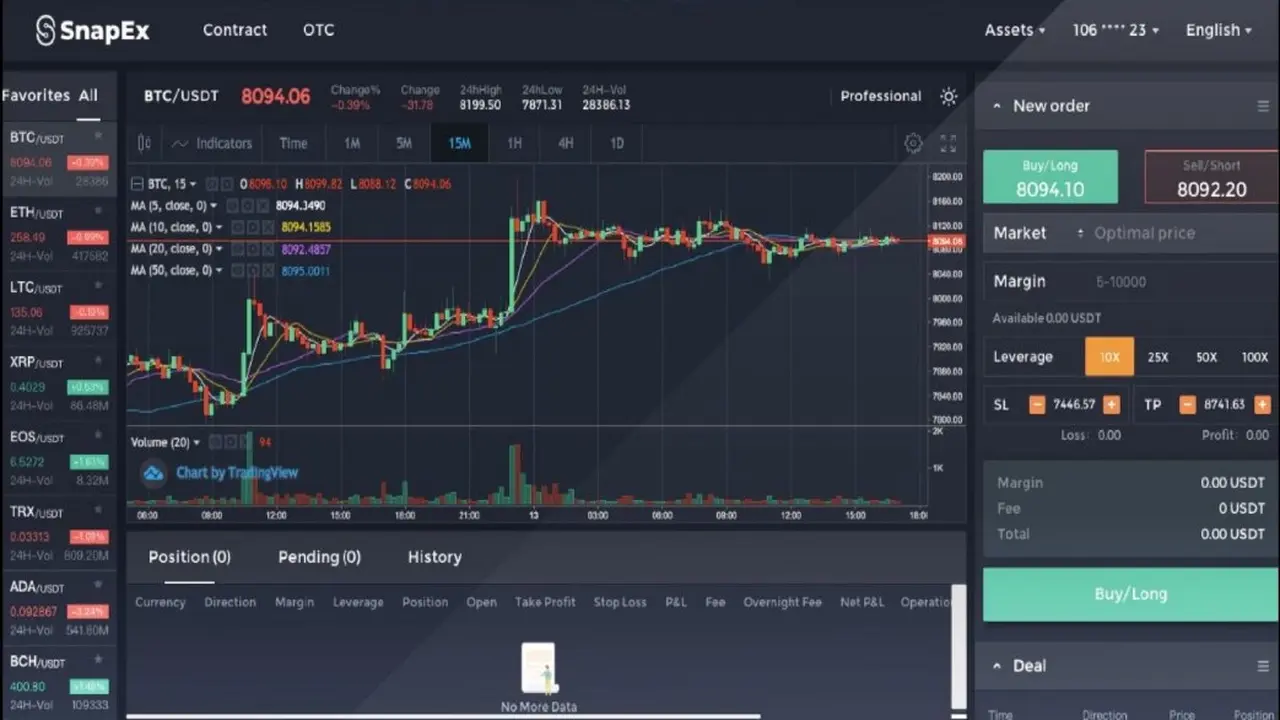 Aplikasi perdagangan aset kripto, SnapEx