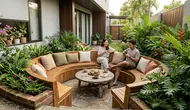 6 Inspirasi Area Duduk Melingkar di Samping Rumah, Bikin Sudut Sempit Jadi Spot Santai