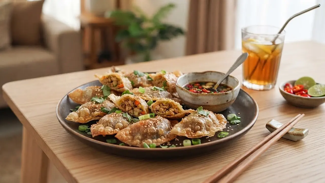 Resep Rice Paper Dumpling Crispy Isi Sayuran dan Ayam Cincang, Camilan Gurih yang Praktis