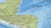 Pusat gempa 7,8 SR yang mengguncang Honduras (USGS)