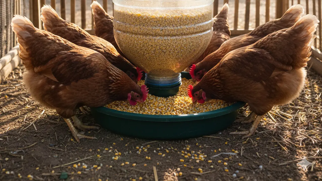 Ide Tempat Pakan Ayam Anti Tumpah dari Barang Bekas. AI