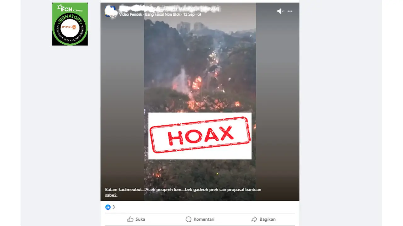 Tangkapan layar salah satu video hoaks seputar kerusuhan