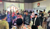 Mantan calon presiden dan wakil presiden Anies Baswedan-Muhaimin Iskandar mengadiri halal bihalal DPP (PKS) dan Partai Kebangkitan Bangsa (PKB). (Delvira Hutabarat).