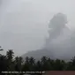 Gunung Ibu di Pulau Halmahera, Maluku Utara, kembali erupsi pada Senin (15/1/2024), pukul 11.03 WIT. (Liputan6.com/ Dok Magma ESDM)