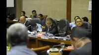 Rapat tersebut membahas kinerja BUMN hingga persetujuan suntikan dana pemerintah berbentuk Penyertaan Modal Negara (PMN) kepada 35 BUMN di Ruang Rapat Komisi VI, Komplek Parlemen, Jakarta, Senin (19/1/2015). (Liputan6.com/Andrian M Tunay)