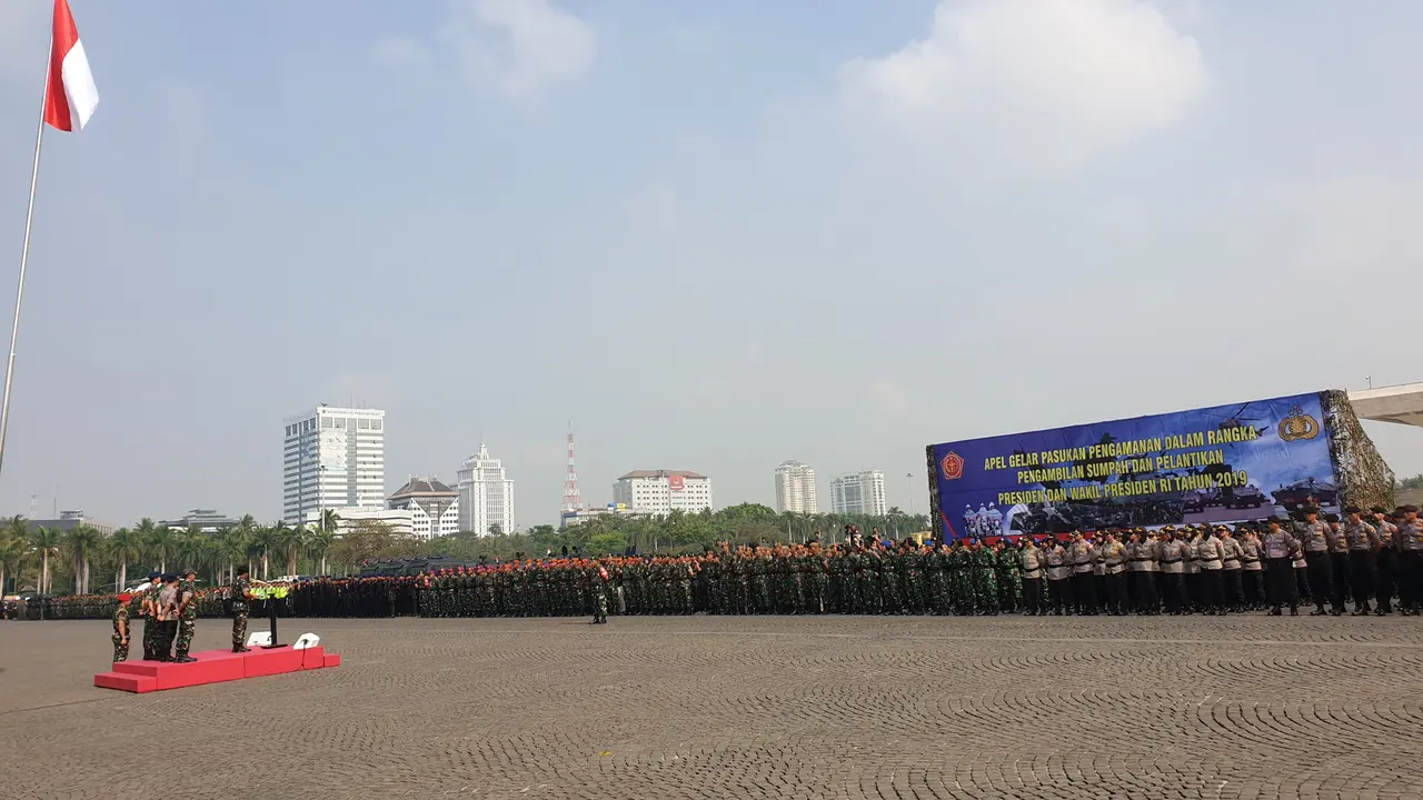 Apel persiapan pengamanan pelantikan Presiden di Monas