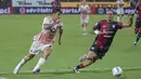 Striker AS Roma Paulo Dybala beraksi saat bertandang ke markas Cagliari pada giornata 1 Serie A 2024/2025 di Sardegna Arena, Senin (19/08/2024) dini hari WIB. (Gianluca Zuddas/LaPresse via AP)