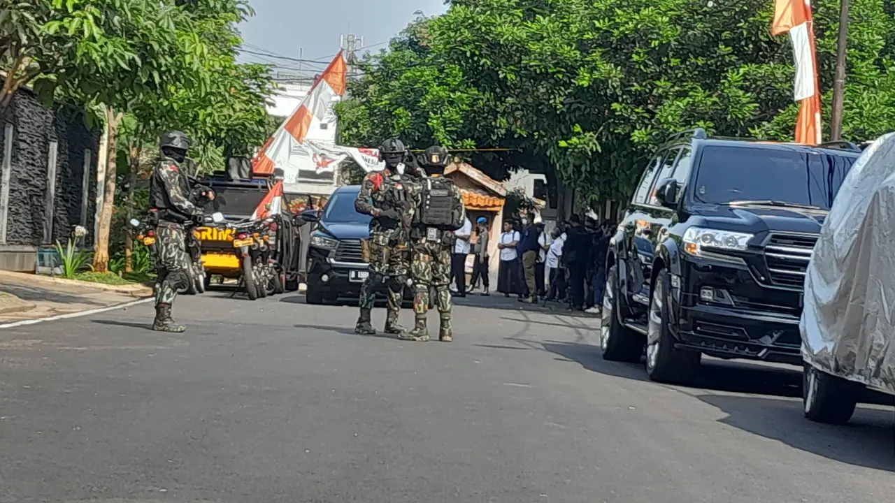 Suasana kediaman pribadi Ferdy Sambo jelang rekonstruksi pembunuhan Brigadir J pada Selasa (30/8/2022).