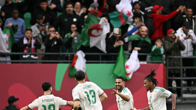Selebrasi Skuad Aljazair