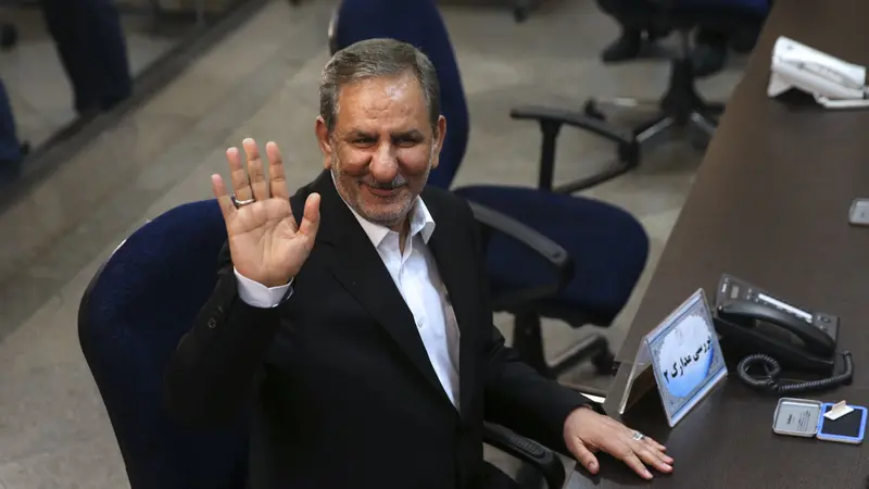 Wakil Presiden Utama Iran Eshaq Jahangiri. (AP Photo)