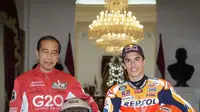 Melihat keseruan Jokowi pamer motor kesayangan di depan pembalap profesional jelang MotoGP Mandalika (instagram/marcmarquez93)