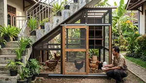 6 Ide Kandang Ayam di Bawah Tangga yang Praktis, Unik dan Fungsional