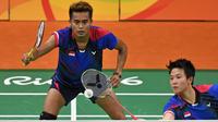 Ganda campuran Indonesia, Tontowi Ahmad/Liliyana Natsir. (AFP/Ed Jones)