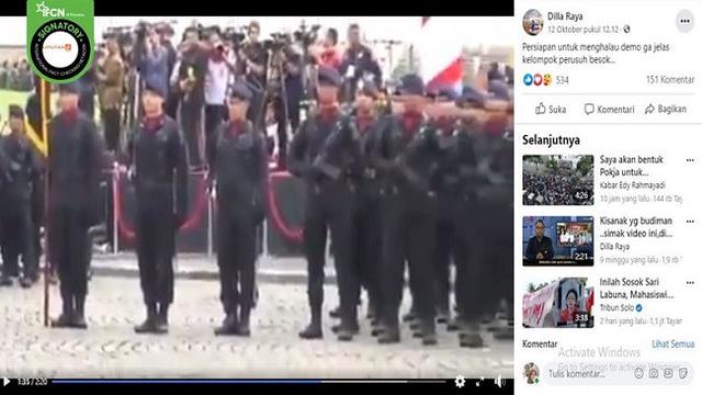 Gambar Tangkapan Layar Video Apel Brimob (sumber: Facebook)