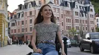 Model Disabilitas Ukraina Oksana Kononets berbagi cerita kabur dari tanah kelahirannya yang tengah diinvasi Rusia untuk terbang ke Runway Los Angeles. (Tangkapan Layar Instagram/oksanakononets)