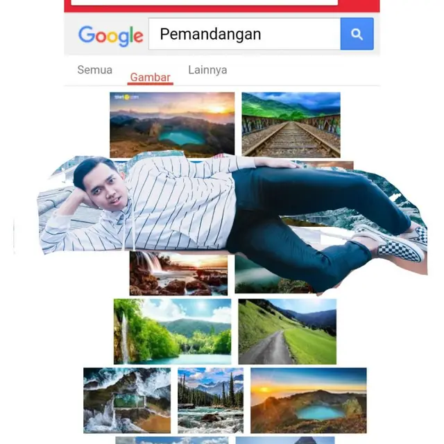 editan pemandangan (foto: Twitter/@utariitaru)