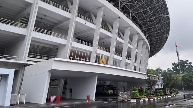 Situasi di Stadion Utama Gelora Bung Karno (SUGBK) pada Jumat (16/6/2023) siang WIB atau tiga hari sebelum partai Timnas Indonesia melawan Timnas Argentina.