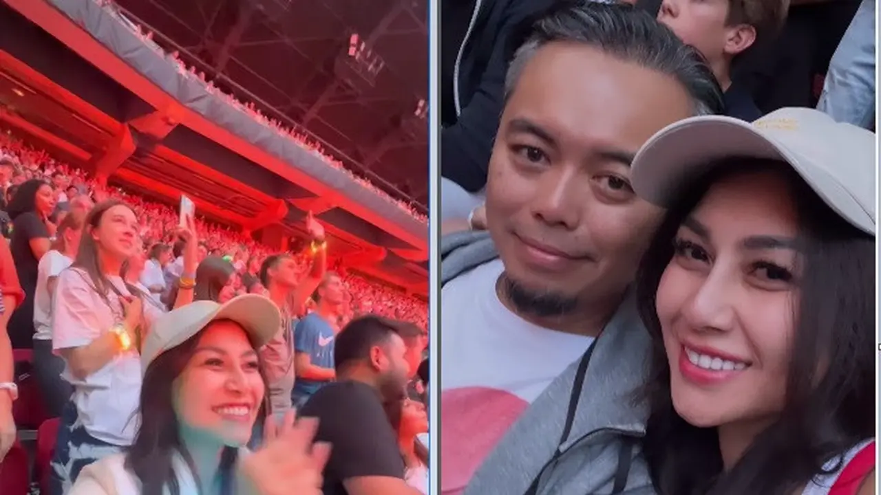 Nisya Ahmad dan suami Andika Rosadi nonton konser Coldplay di Amsterdam, Belanda (Foto: instagram nissyaa)