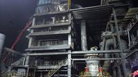 Polda Kaltim mulai melakukan olah TKP kebakaran di pabril Smelter Nikel di Sanga-sanga, Kukar.