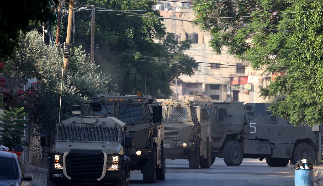 Tentara Israel mengatakan telah melancarkan serangan udara di kota Jenin Tepi Barat yang diduduki dalam "upaya kontraterorisme ekstensif". (AFP/Jaafar Ashtiyeh)