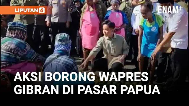 Aksi Wapres Gibran Borong Dagangan di Pasar Papua