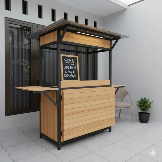 7 Inspirasi Desain Kios Mini di Teras Rumah, Praktis untuk Usaha Rumahan 2025