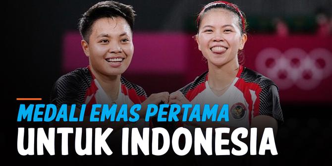 VIDEO: Indonesia Raya Berkumandang Usai Greysia/Apriyani Jadi Juara Olimpiade