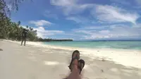 Pantai Kepulauan Tobelo, Maluku. (zhul_gusty/Instagram)