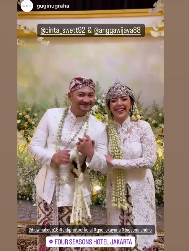 Angga Wijaya dan Nurul Kamaria alias Anna resmi menikah (Foto: instagram angga_wijaya88)