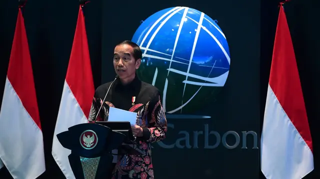 Presiden Joko Widodo (Jokowi) meresmikan bursa karbon (IDX Carbon) di Bursa Efek Indonesia (BEI) pada Selasa (26/9/2023). (Foto: BEI)