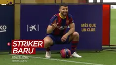 Berita video perkenalan Sergio Aguero sebagai striker baru Barcelona.