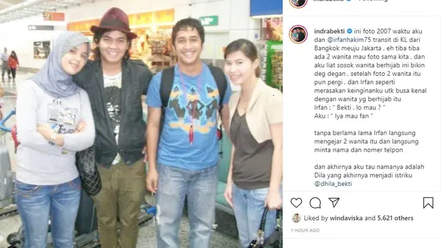 Irfan Hakim - Indra Bekti (Foto: Instagram/@indrabekti)
