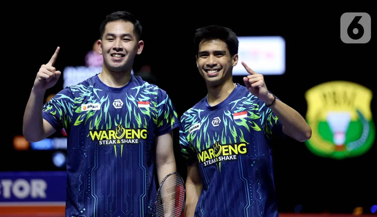 Ini menjadi final pertama bagi Sabar Karyaman Gutama/Moh Reza Pahlevi Isfahani di turnamen BWF Super 1000. (Liputan6.com/Helmi Fithriansyah)