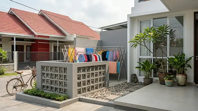 Jemuran Depan Rumah dengan Roster Gemini AI