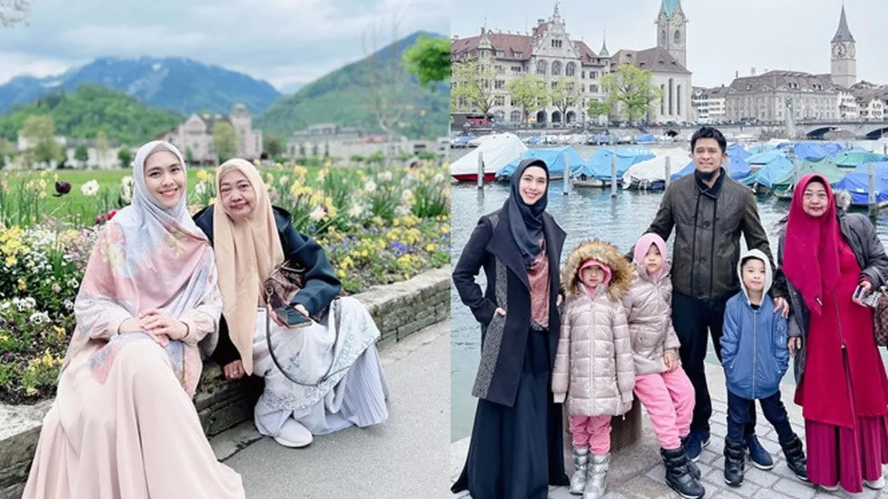 6 Potret Kedekatan Oki Setiana Dewi dan Ibunda Selama di Swiss, Penuh Kehangatan