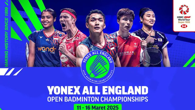 Cara Nonton BWF Tour: All England 2025 di Vidio