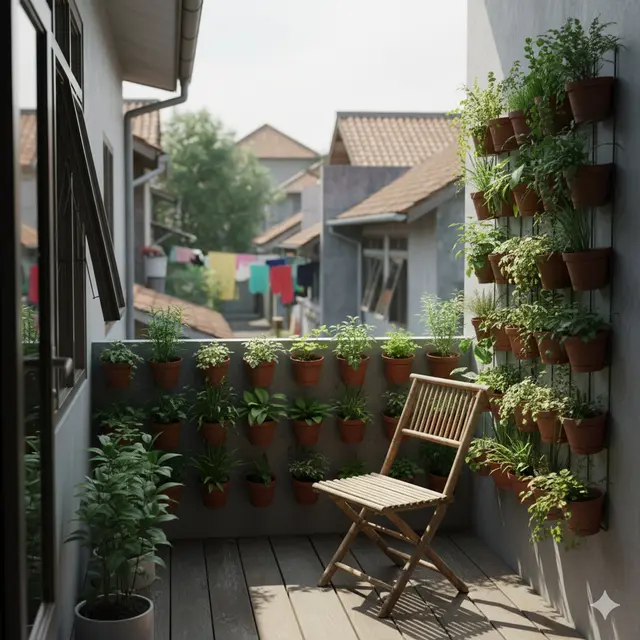 Ide Balkon Rumah Mungil