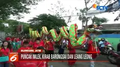 Warga Tionghoa di Bojonegoro meriahkan Tahun Baru Imlek dengan menggelar kirab barongsai dan leang leong.