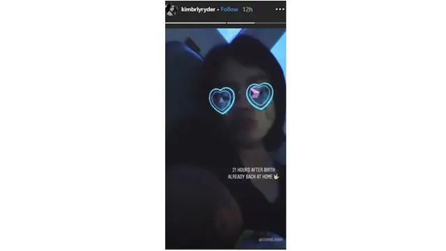 Tak butuh waktu lama, Kimberly Ryder bisa pulang pasca melahirkan sang putra.
