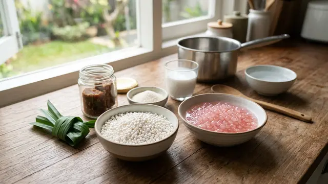 Cara Membuat Bubur Mutiara agar Tidak Menggumpal (AI Generated)