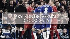 Aksi kontroversial yang dilakukan oleh striker utama Chelsea Diego Costa pada saat melawan Liverpool 
