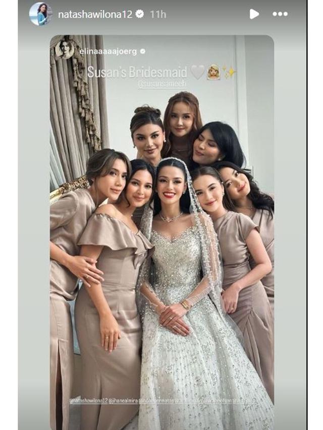 8 Potret Pernikahan Susan Sameh dan Khalid Atamimi, Bridesmaid Bertabur Bintang