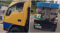 Mobil tinja diduga buang tinja di gorong-gorong depan Halte Dukuh Atas. ©2023 Instagram/jakarta.terkini