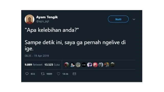 Jawaban Netizen Saat Ditanya ‘Apa Kelebihan Anda’