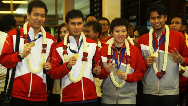 Juara All England tiba di Bandara Soekarno Hatta