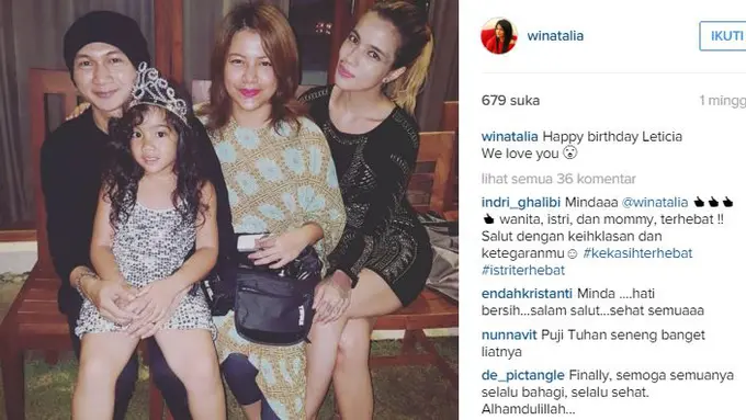 Anji, Wina Natalia, dan Sheila Marcia, serta Leticia