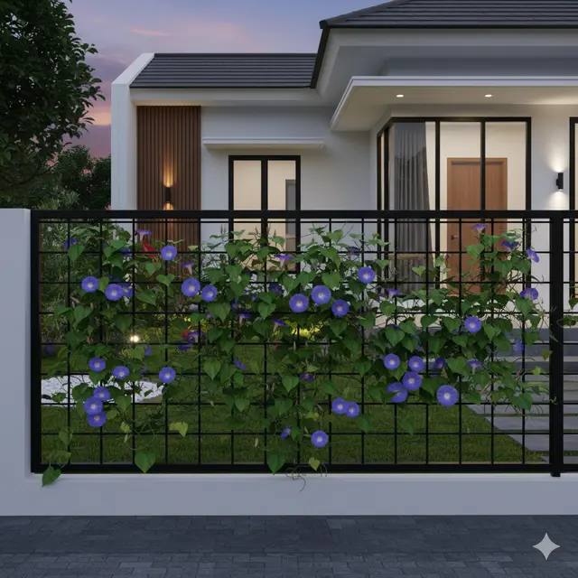 7 Model Pagar Besi Modern Kombinasi Tanaman Rambat, Tampil Alami dan Estetik untuk Hunian 2025