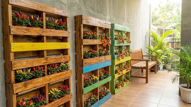 Kebun Buah Vertikal di Teras