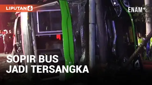 VIDEO: Diduga Lalai, Polisi Tetapkan Tersangka pada Sopir Bus Insiden Maut di Subang